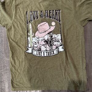 Laniey Wilson Olive Graphic Tee - Heart Like a Truck